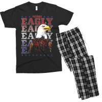 Womens Peacemaker Eagly Text Stack V Neck T Shirt Men's T-shirt Pajama Set | Artistshot