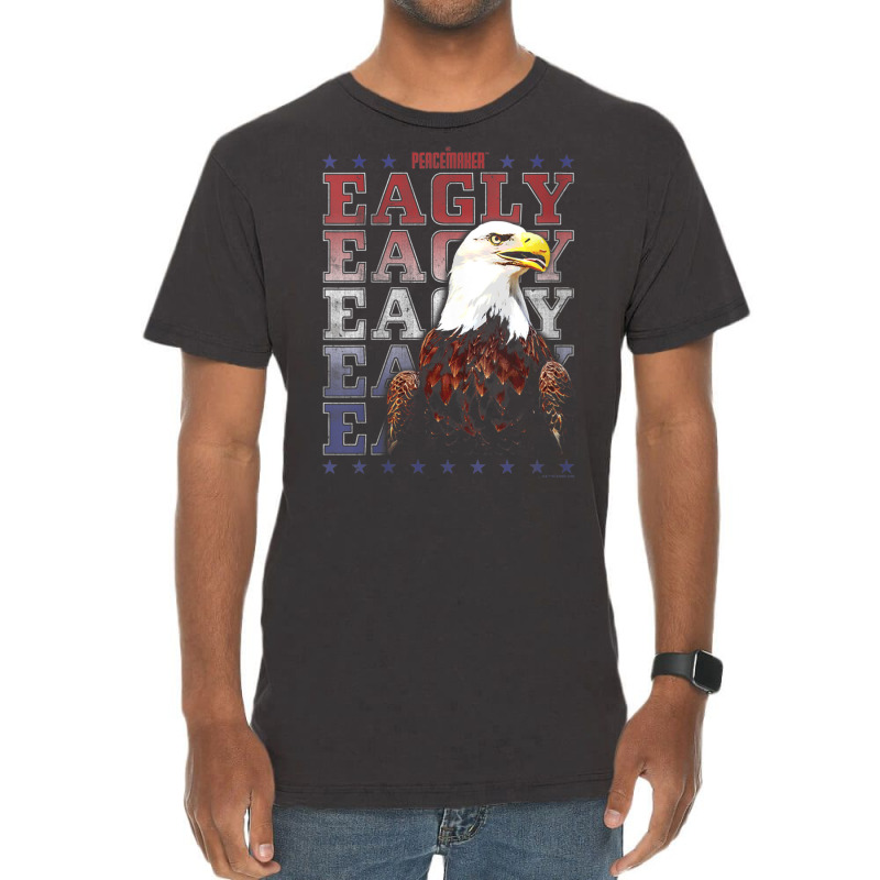 Womens Peacemaker Eagly Text Stack V Neck T Shirt Vintage T-shirt | Artistshot