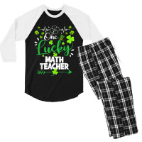 One Lucky Math Teacher Men's 3/4 Sleeve Pajama Set | Artistshot