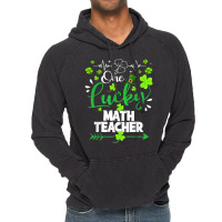 One Lucky Math Teacher Vintage Hoodie | Artistshot