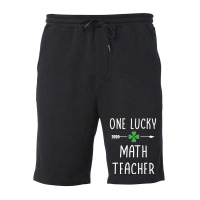 One Lucky Math Teacher Fleece Short | Artistshot