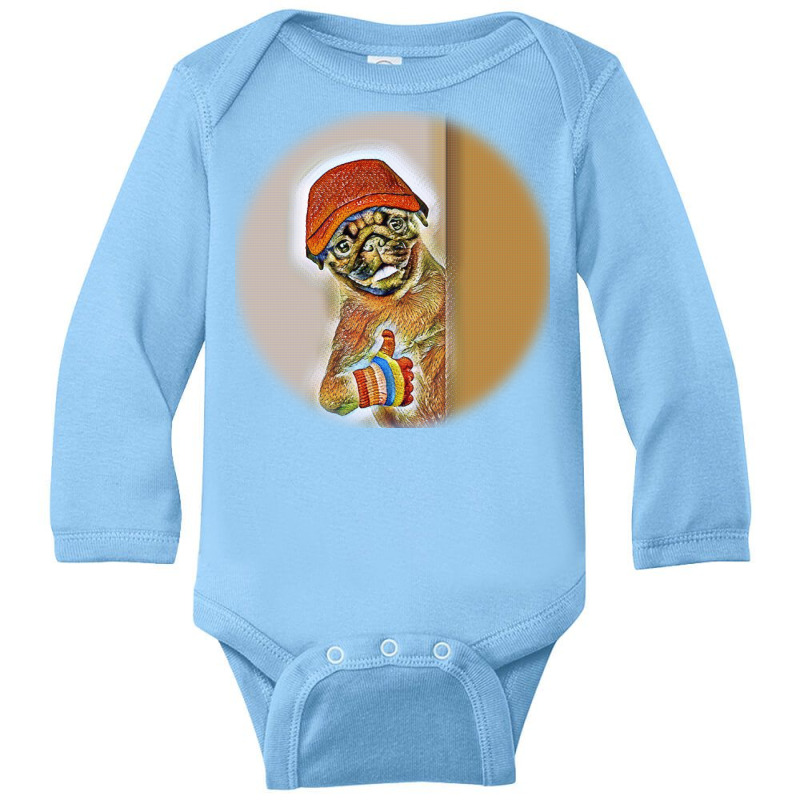 Dog And Cat Together. Dog Hughome. Friendship Long Sleeve Baby Bodysuit | Artistshot