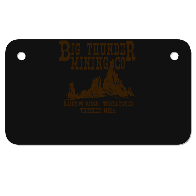 Big Thunder Mining Co Motorcycle License Plate | Artistshot