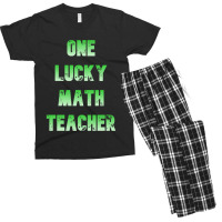 One Lucky Math Teacher    (7) Men's T-shirt Pajama Set | Artistshot