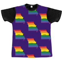 Missouri Rainbow Flag Graphic T-shirt | Artistshot