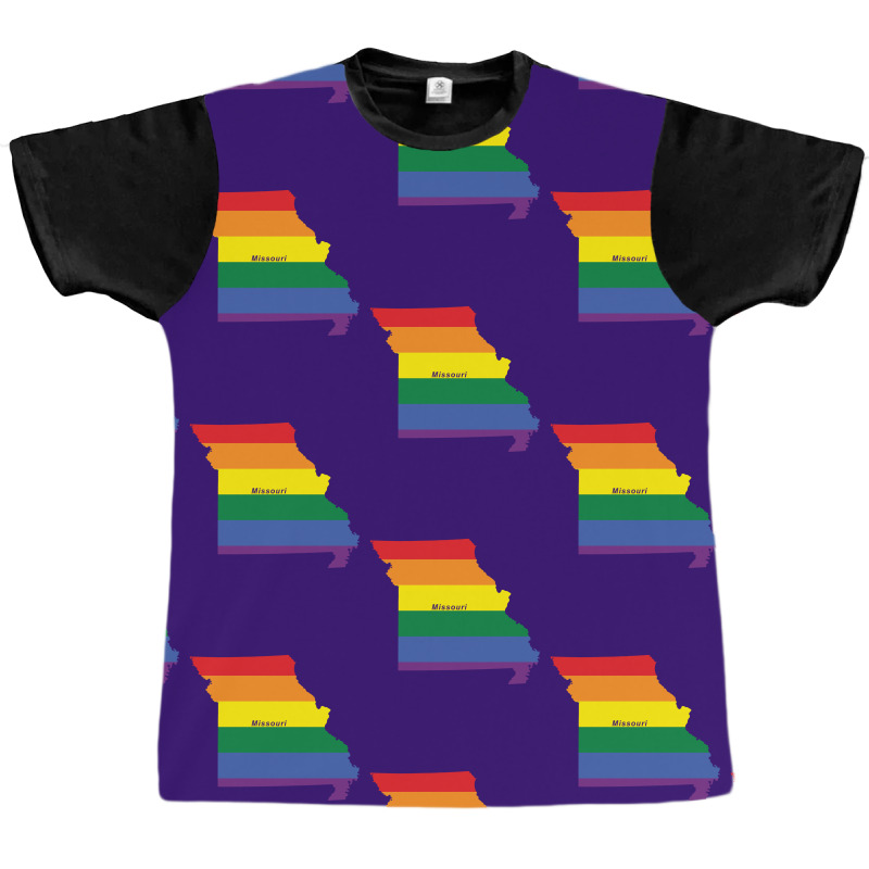 Missouri Rainbow Flag Graphic T-shirt | Artistshot