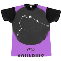 Minimal Aquarius Zodiac Sign Graphic T-shirt | Artistshot