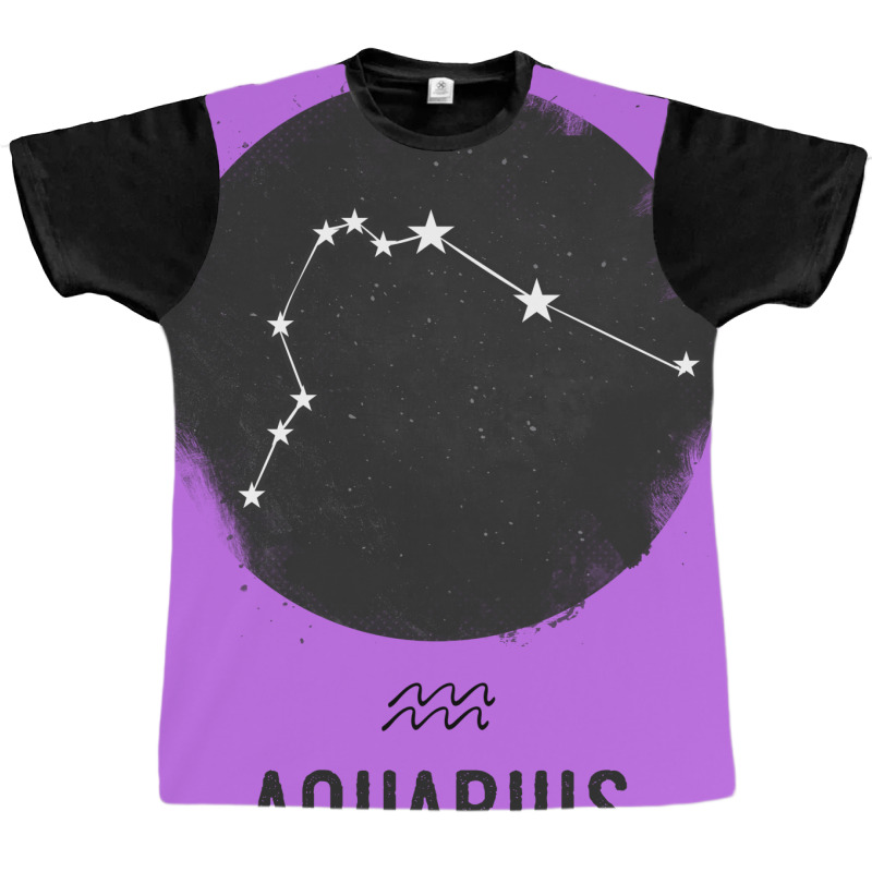 Minimal Aquarius Zodiac Sign Graphic T-shirt | Artistshot