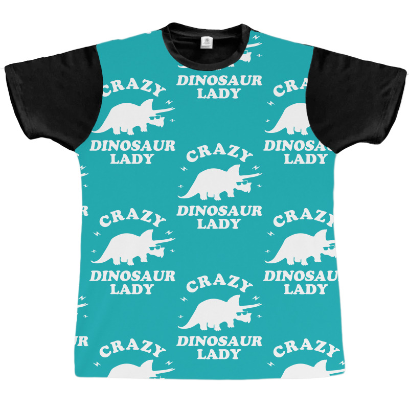 Crazy Dinosaur Lady Graphic T-shirt | Artistshot