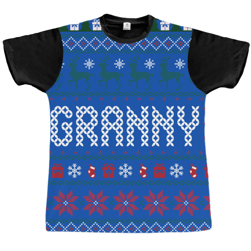 Granny Ugly Christmas Graphic T-shirt | Artistshot