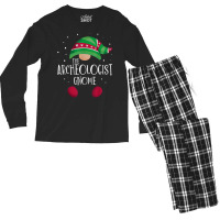 Archeologist Gnome Family Matching Christmas Pajamas T Shirt Men's Long Sleeve Pajama Set | Artistshot