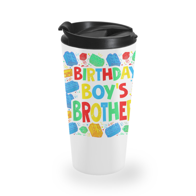 Birthday Brick Builder Funny Blocks Master Builder Brother T Shirt Travel Mug | Artistshot