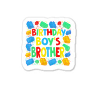 Birthday Brick Builder Funny Blocks Master Builder Brother T Shirt Sticker | Artistshot