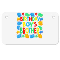 Birthday Brick Builder Funny Blocks Master Builder Brother T Shirt Motorcycle License Plate | Artistshot