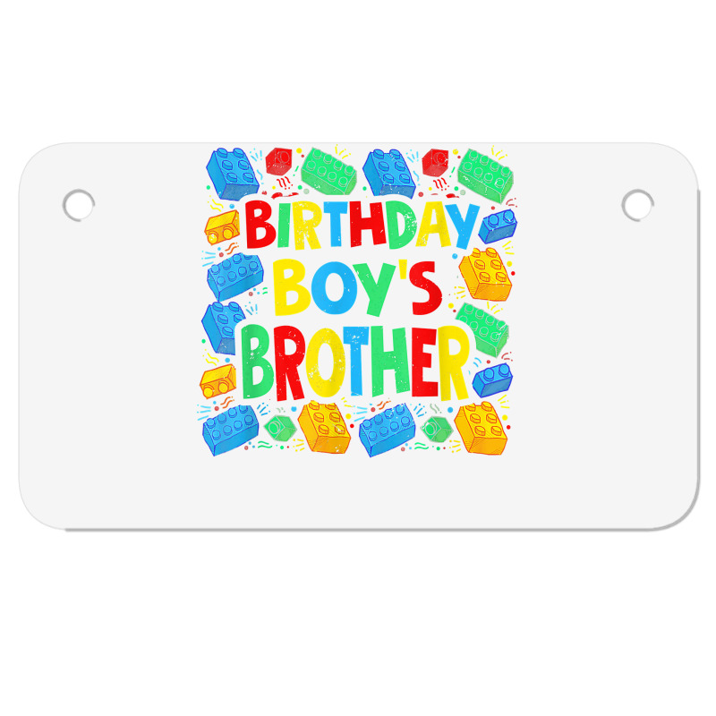 Birthday Brick Builder Funny Blocks Master Builder Brother T Shirt Motorcycle License Plate | Artistshot