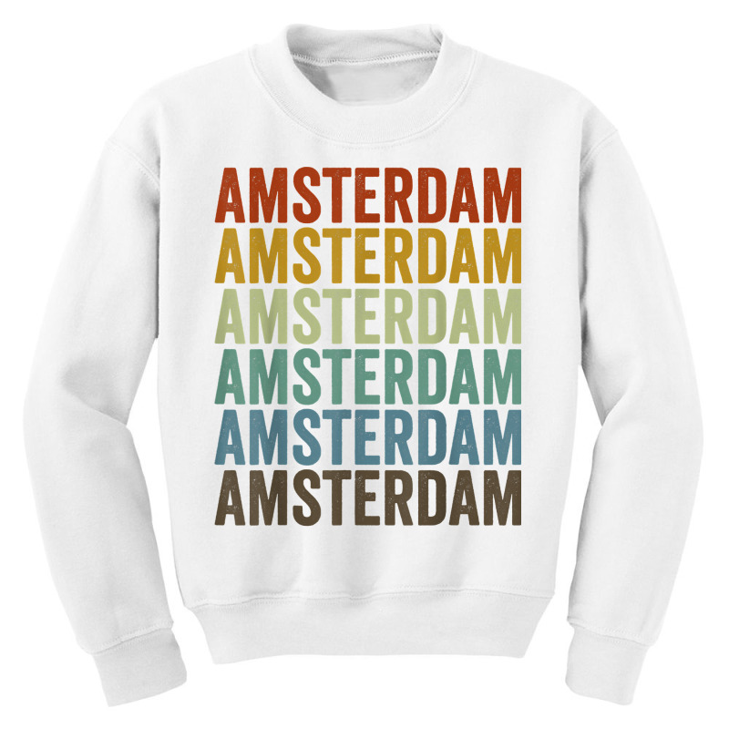 Amsterdam City Retro T Shirt Youth Sweatshirt by beckiguralk28 | Artistshot