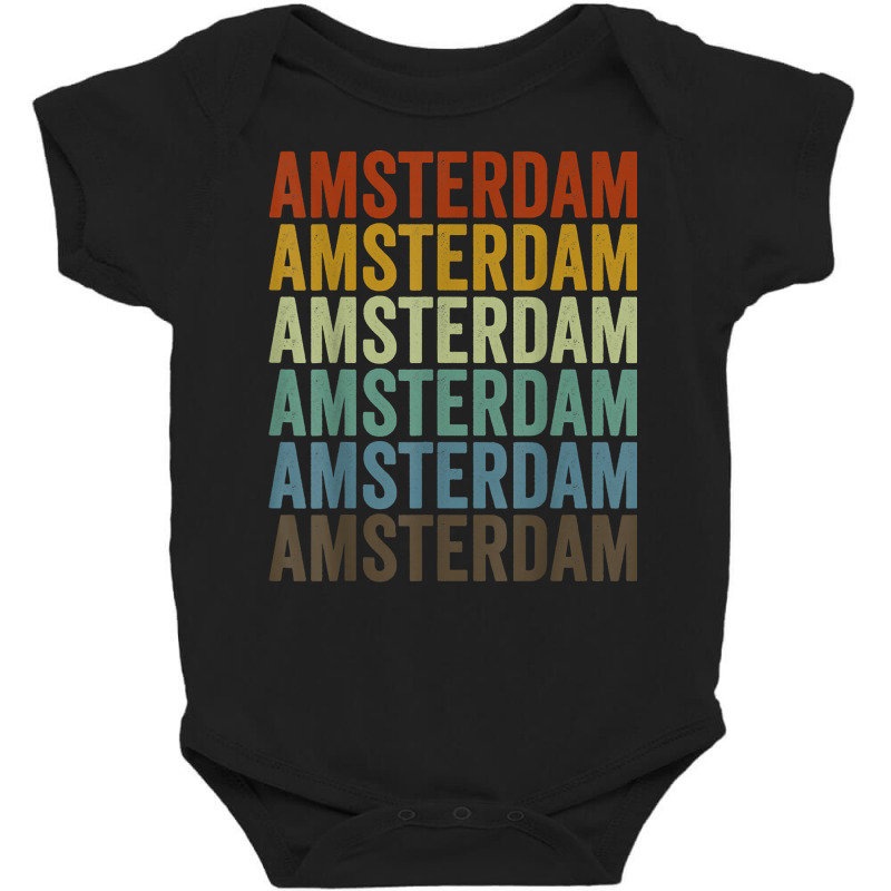 Amsterdam City Retro T Shirt Baby Bodysuit by beckiguralk28 | Artistshot