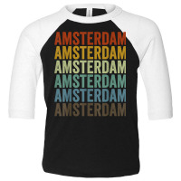 Amsterdam City Retro T Shirt Toddler 3/4 Sleeve Tee | Artistshot