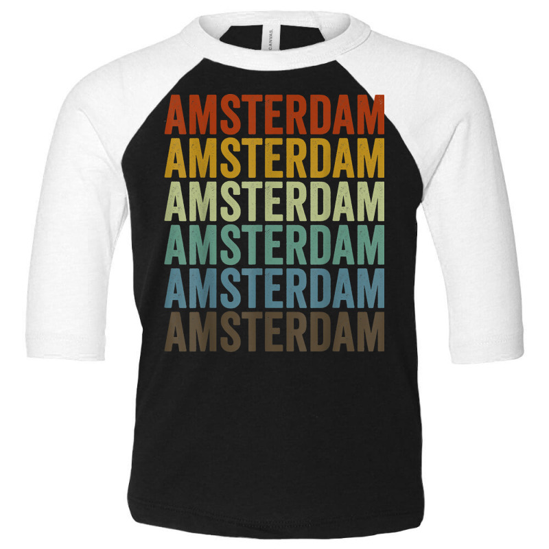 Amsterdam City Retro T Shirt Toddler 3/4 Sleeve Tee by beckiguralk28 | Artistshot