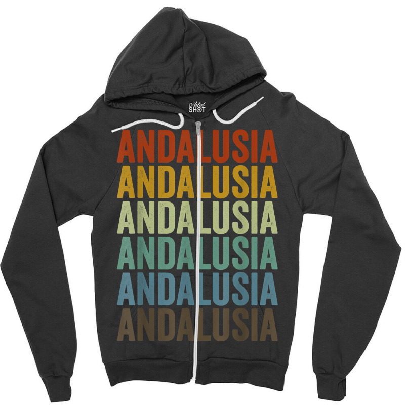 Andalusia City Retro T Shirt Zipper Hoodie | Artistshot