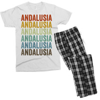 Andalusia City Retro T Shirt Men's T-shirt Pajama Set | Artistshot