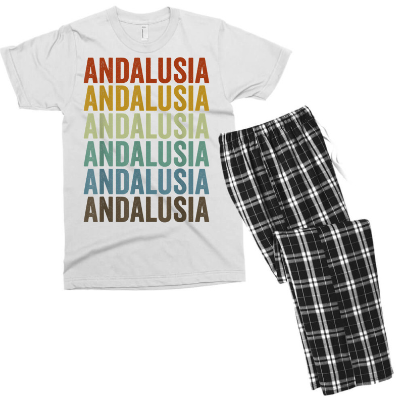 Andalusia City Retro T Shirt Men's T-shirt Pajama Set | Artistshot