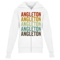 Angleton City Retro T Shirt Youth Zipper Hoodie | Artistshot