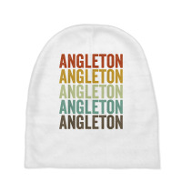 Angleton City Retro T Shirt Baby Beanies | Artistshot