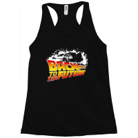 Back To The Future - Delorean White Stencil Fan Art Racerback Tank | Artistshot