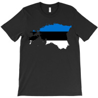 Flag Map Of Estonia T-shirt | Artistshot