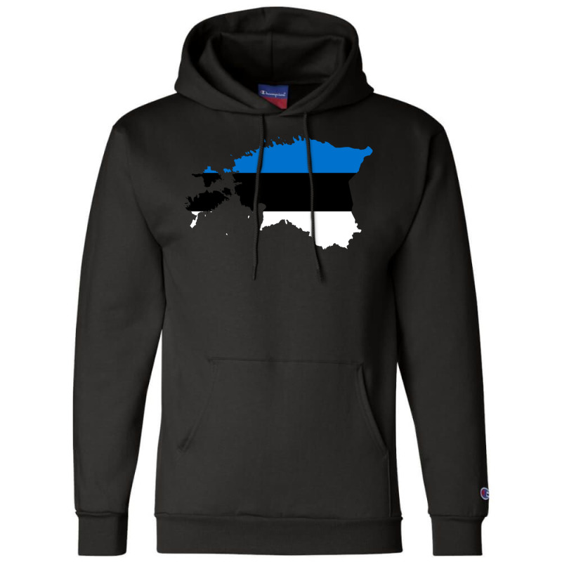 Flag Map Of Estonia Champion Hoodie | Artistshot