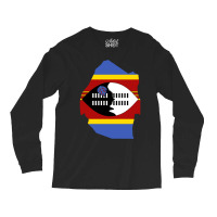 Flag Map Of Eswatini Long Sleeve Shirts | Artistshot