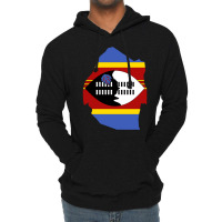 Flag Map Of Eswatini Lightweight Hoodie | Artistshot