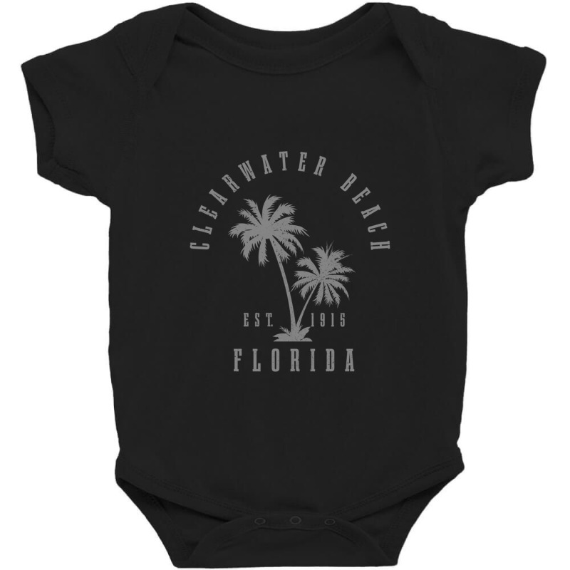 Clearwater Beach Est. 1915 Fl Florida Vintage Pullover Hoodie Baby Bodysuit by MalcolmJCausby | Artistshot