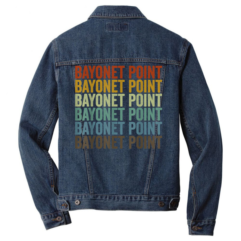 Bayonet Point City Retro T Shirt Men Denim Jacket | Artistshot