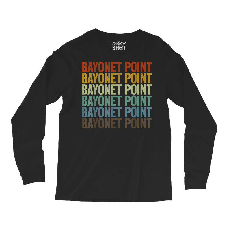 Bayonet Point City Retro T Shirt Long Sleeve Shirts | Artistshot