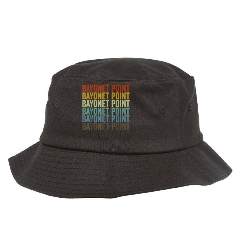 Bayonet Point City Retro T Shirt Bucket Hat | Artistshot