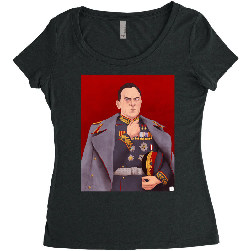 Jason Isaacs As Marshal Zhukov In The Death Of Stalin Women's Triblend Scoop T-shirt by AllenSCrowley | Artistshot