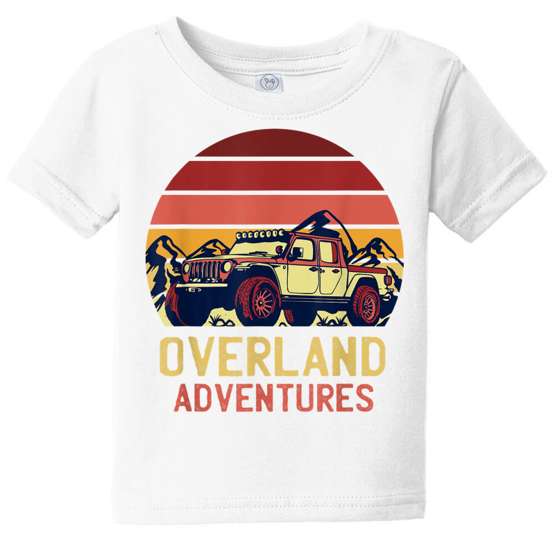 Overland Adventures Camping Offroad Mountain Sunset Graphic Baby Tee by AmberAThompson | Artistshot