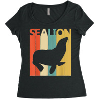 Cute Sea Lion Animal Women's Triblend Scoop T-shirt | Artistshot