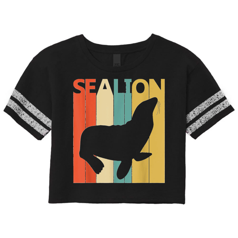 Cute Sea Lion Animal Scorecard Crop Tee by ROGERWILLIAMWARD | Artistshot