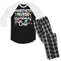 Christmas Anaesthetist Nurse Crew Nursing Xmas Pajama T Shirt Men's 3/4 Sleeve Pajama Set | Artistshot