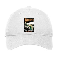 Diplodocus Retro Art   The Biggest World Collection Adjustable Cap | Artistshot