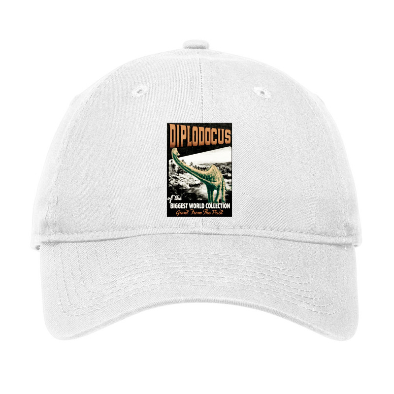 Diplodocus Retro Art   The Biggest World Collection Adjustable Cap | Artistshot