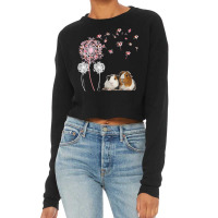 Dandelion Guinea Pig Cute Guinea Pig Floral Dandelion Spread Cropped Sweater | Artistshot