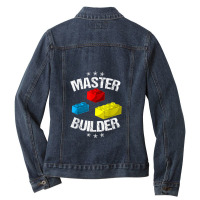 Cool Master Builder Funny Building Blocks Gift Men Women Ladies Denim Jacket | Artistshot