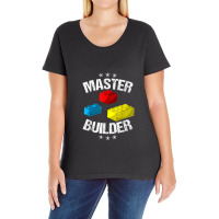 Cool Master Builder Funny Building Blocks Gift Men Women Ladies Curvy T-shirt | Artistshot