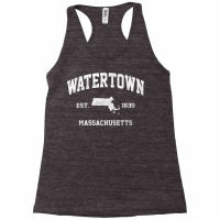 Watertown Massachusetts Ma Vintage State Athletic Style T Shirt Racerback Tank | Artistshot