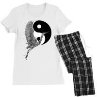 Tai Chi White Crane Yin Yang Qi Gong Illustration Women's Pajamas Set | Artistshot