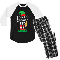 Coquito Elf Funny Puerto Rico Matching Christmas Bilingual Men's 3/4 Sleeve Pajama Set | Artistshot